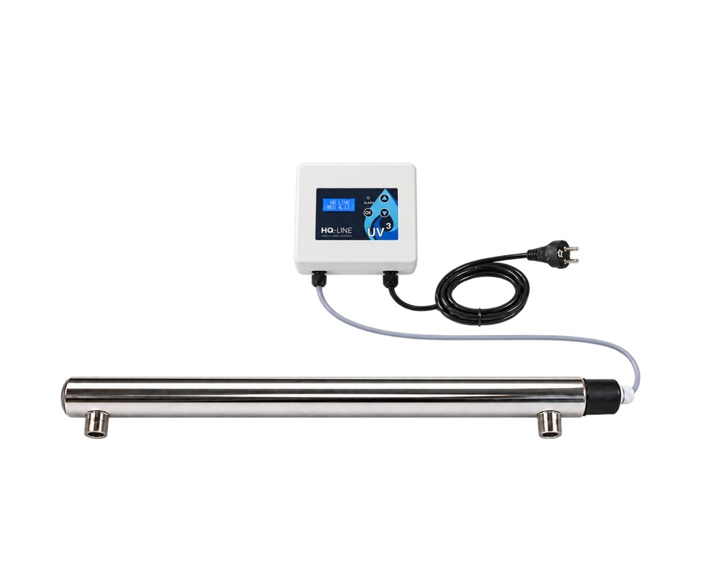 UV-Lamp 1 1/2" vervangglas 2x80W