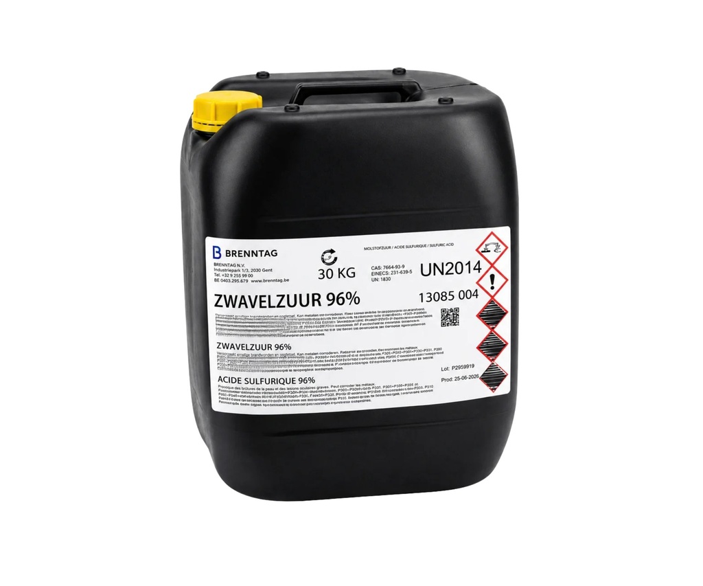 ZWAVELZUUR 96% (66BE) 30KG | LUCHTWASSER
