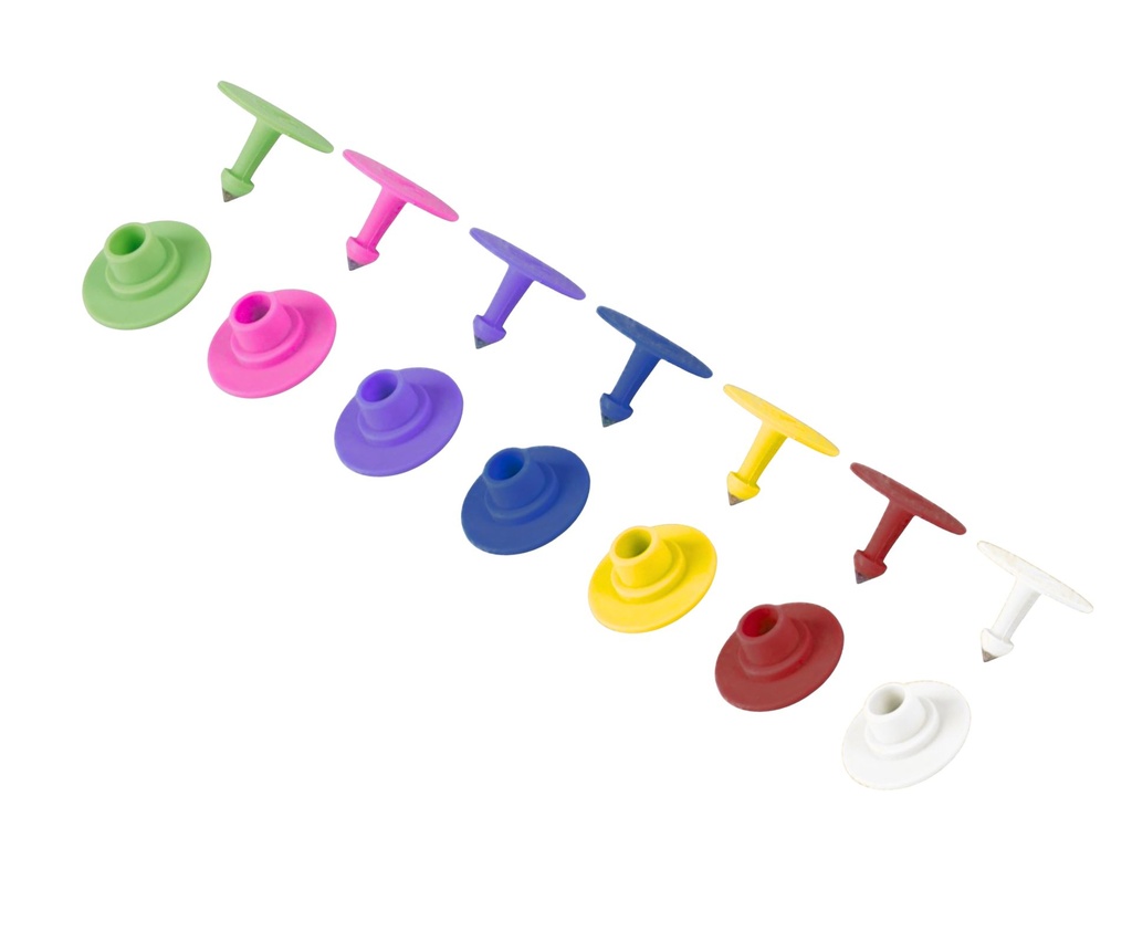 ALLFLEX BOUTON OORMERK ROND BLANCO (M+V) - 100 stuks